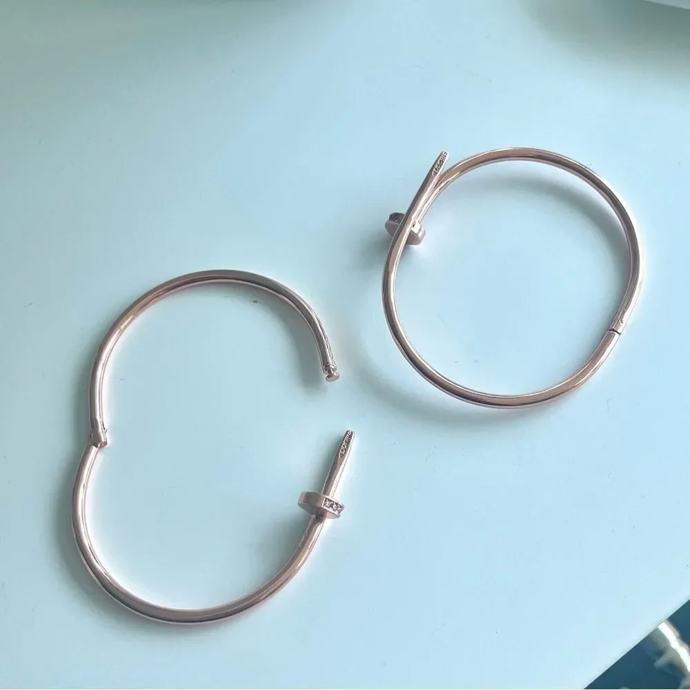 Rose gold bangle bracelet